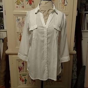 Nine West white blouse Sz M